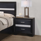 Miranda Black Nightstand - Ornate Home