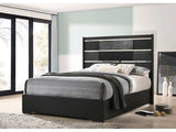 Blacktoft Black Eastern King Panel Bed - Ornate Home