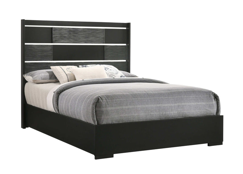 Blacktoft Black Queen Panel Bed - Ornate Home