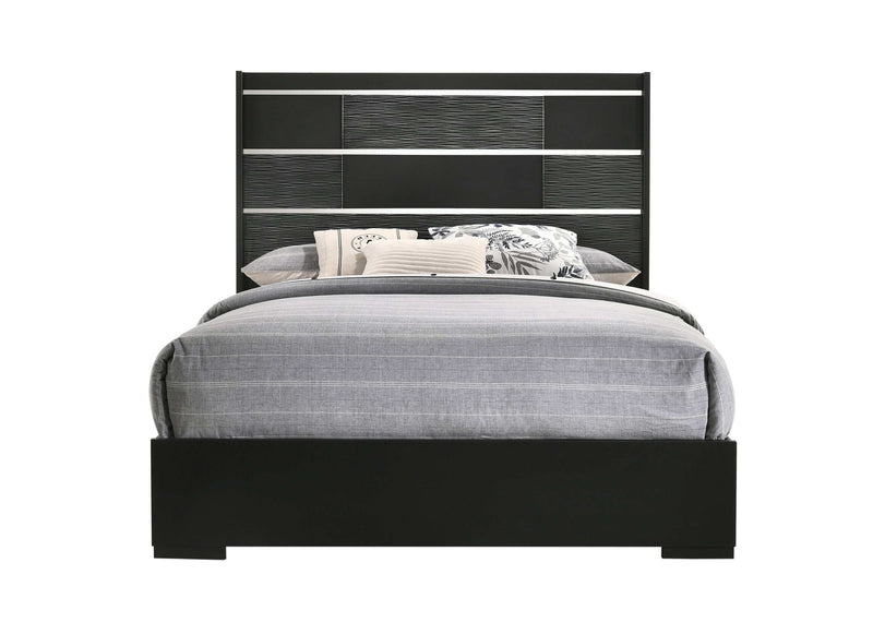 Blacktoft Black Queen Panel Bed - Ornate Home