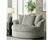 Lindyn Fog Oversized Swivel Accent Chair - Ornate Home