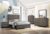 Watson Grey Oak Full Panel Bed - Ornate Home