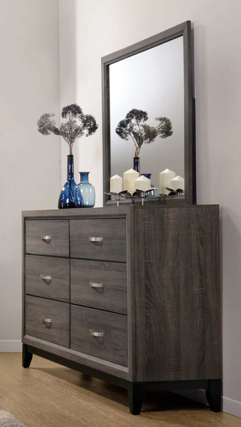 Watson Grey Oak Mirror - Ornate Home