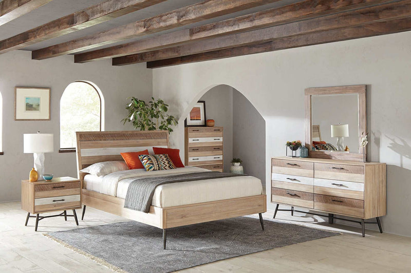 Marlow Rough Sawn Multi California King Platform Bed - Ornate Home