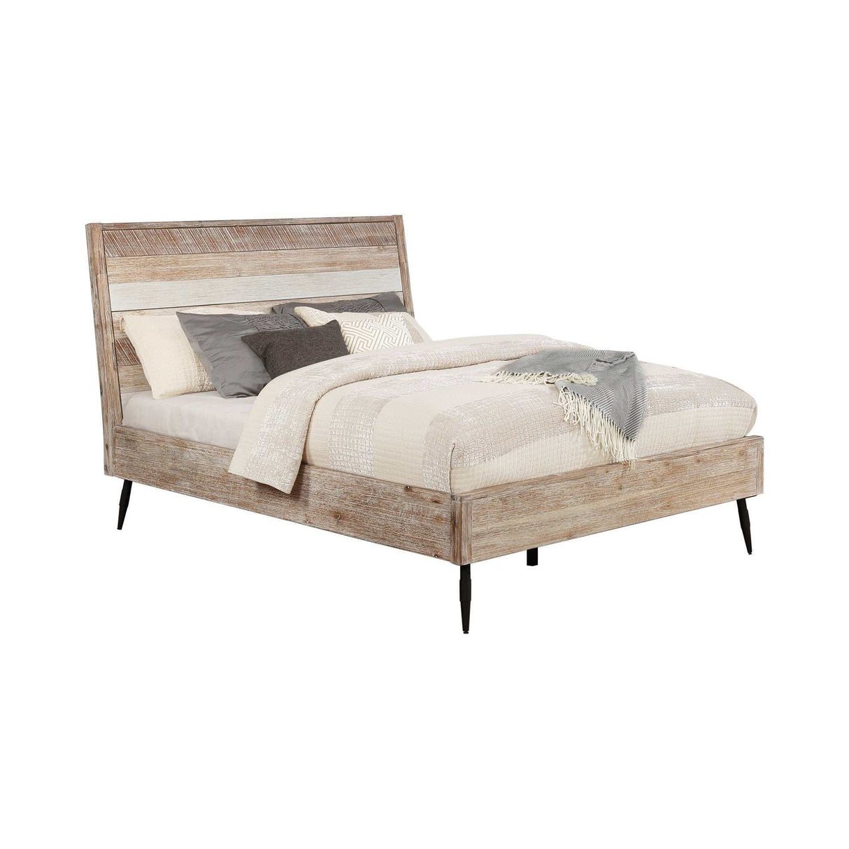 Marlow Rough Sawn Multi Eastern King Platform Bed - Ornate Home