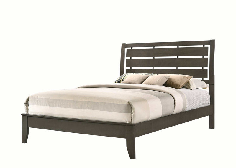 Serenity Mod Grey Queen Panel Bed - Ornate Home