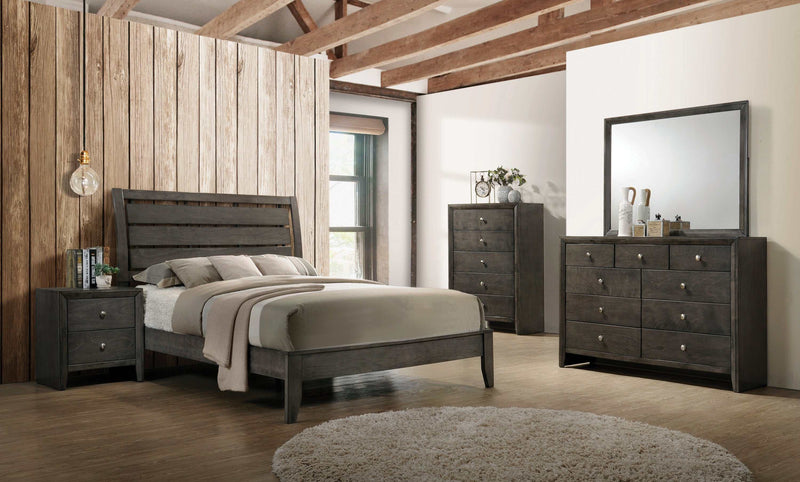 Serenity - Mod Grey - Eastern King Panel Bed - Ornate Home