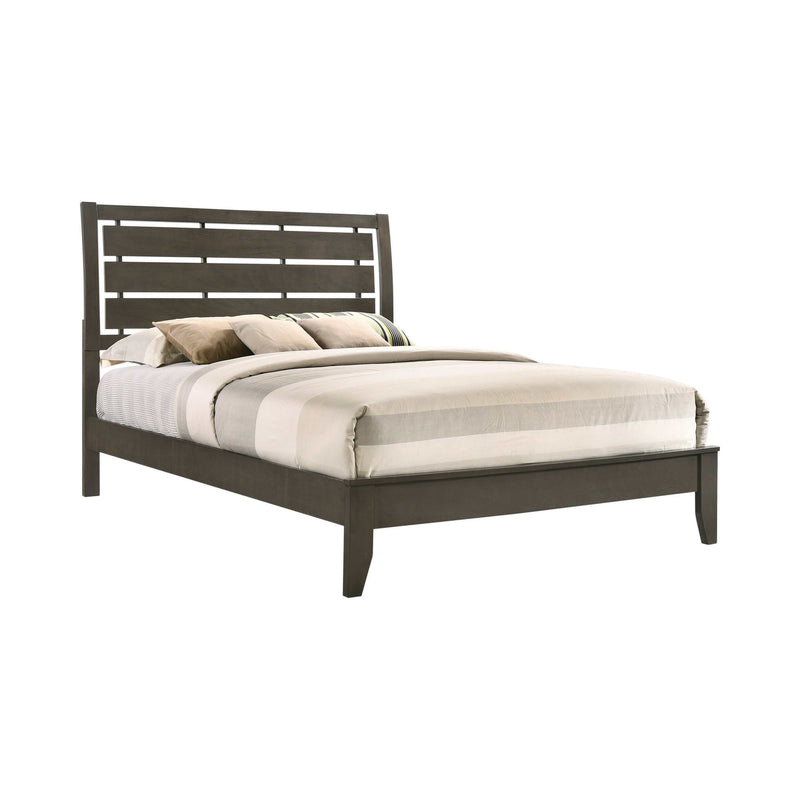Serenity Mod Grey Full Panel Bed - Ornate Home