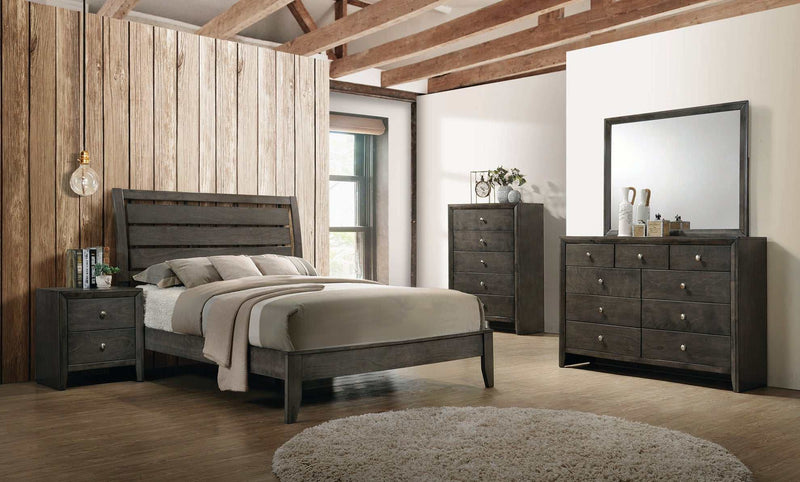 Serenity Mod Grey Twin Panel Bed - Ornate Home