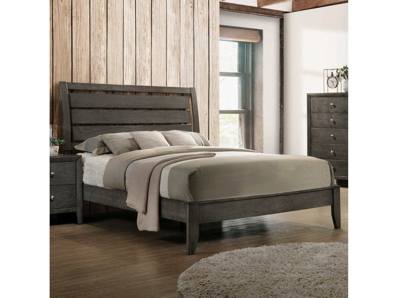 Serenity Mod Grey Twin Panel Bed - Ornate Home