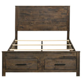 Woodmont Rustic Golden Brown California King Storage Bed - Ornate Home