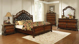 Exeter Dark Burl & Dark Brown Queen Bed - Ornate Home