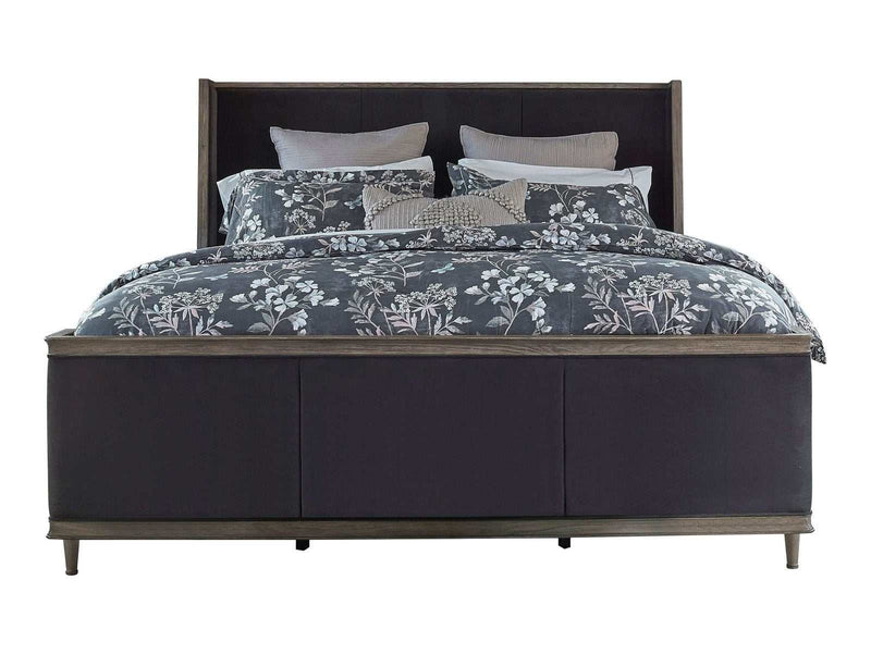 Alderwood Charcoal Grey Queen Panel Bed - Ornate Home