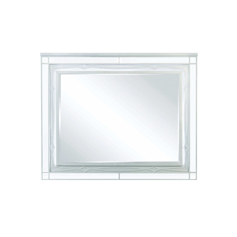 Gunnison Silver Metallic Dresser Mirror w/ LED Lighting - Ornate Home