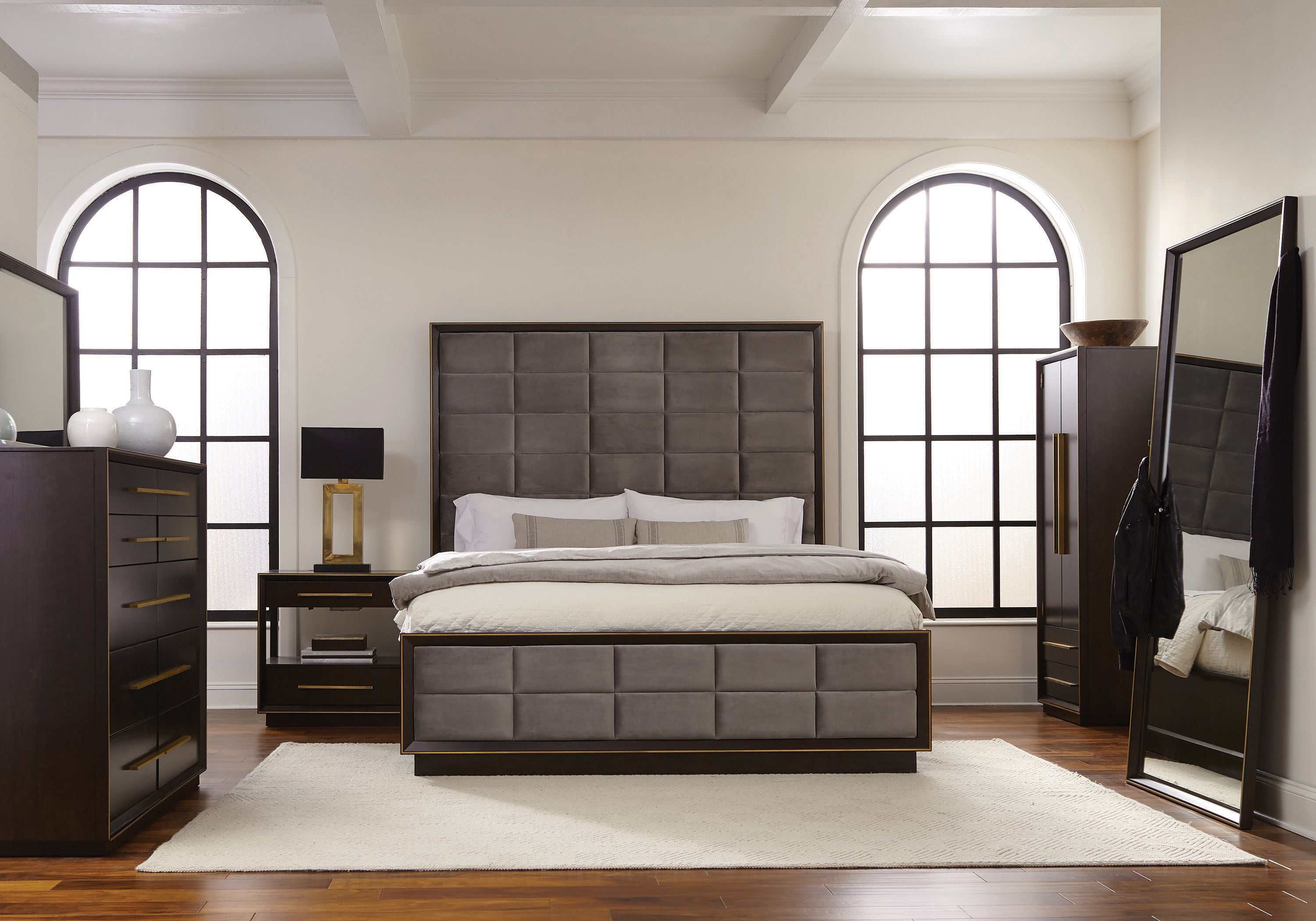 Durango Smoked Peppercorn & Grey Eastern King Bed - Ornate Home