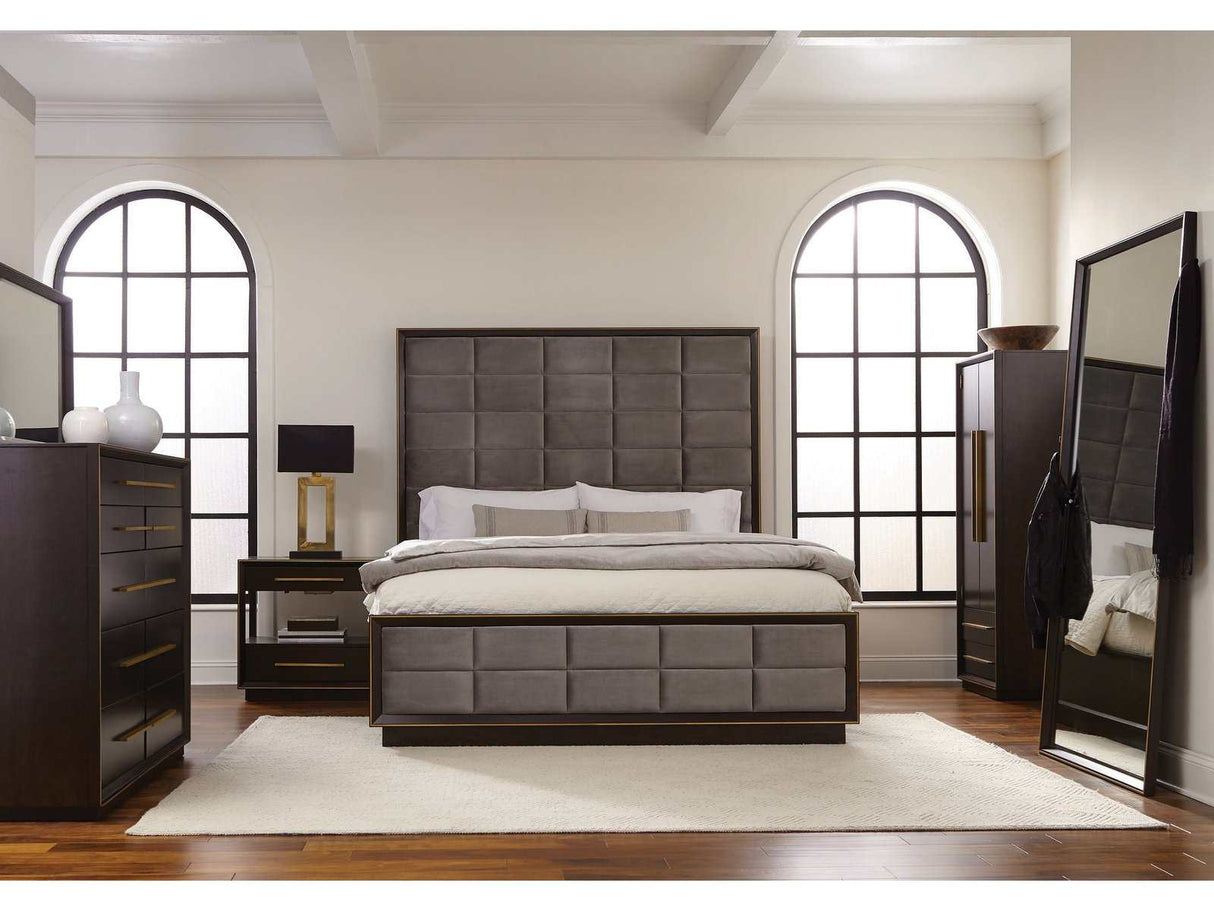 Durango Grey & Smoked Peppercorn 4pc Queen Panel Bedroom Set - Ornate Home