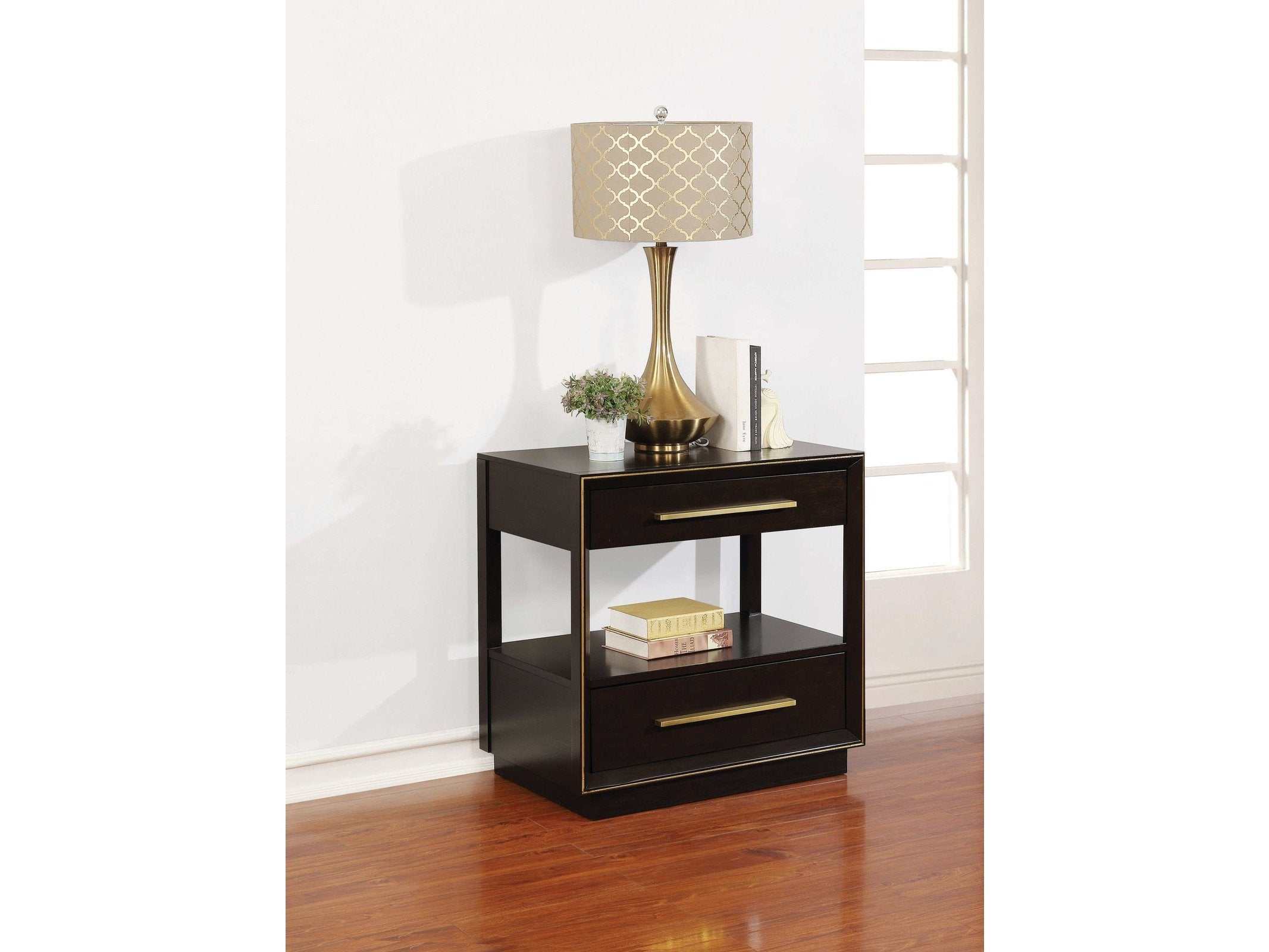 Durango Smoked Peppercorn Nightstand - Ornate Home