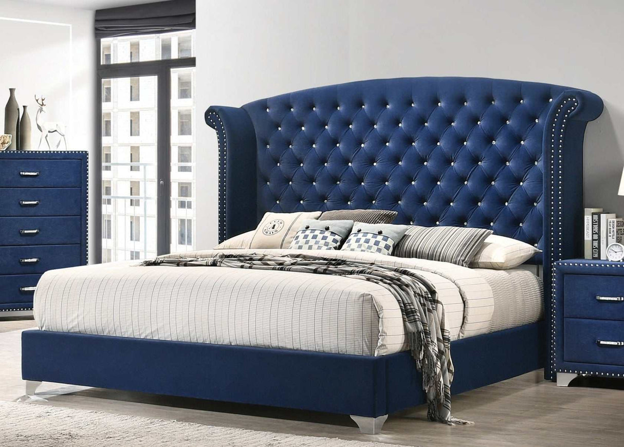 Melody Pacific Blue Eastern King Bed - Ornate Home