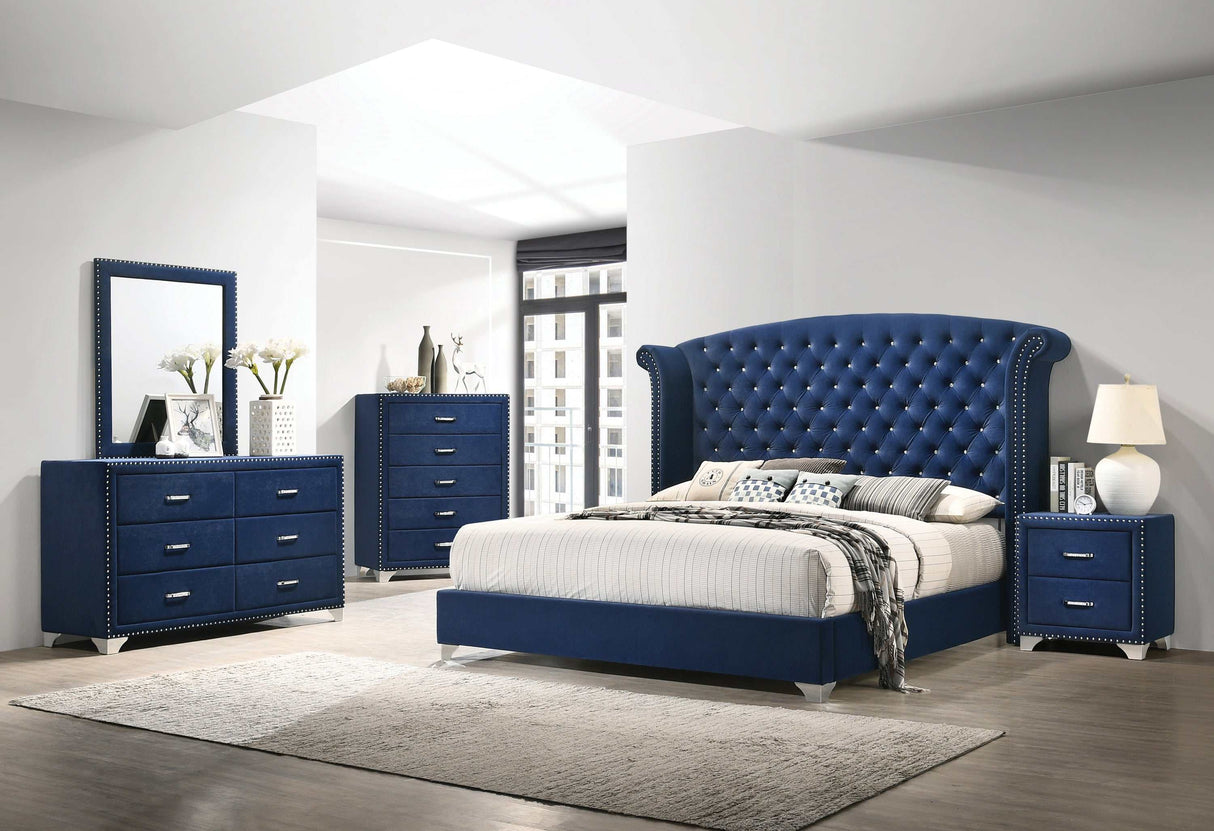 Melody Pacific Blue Eastern King Bed - Ornate Home