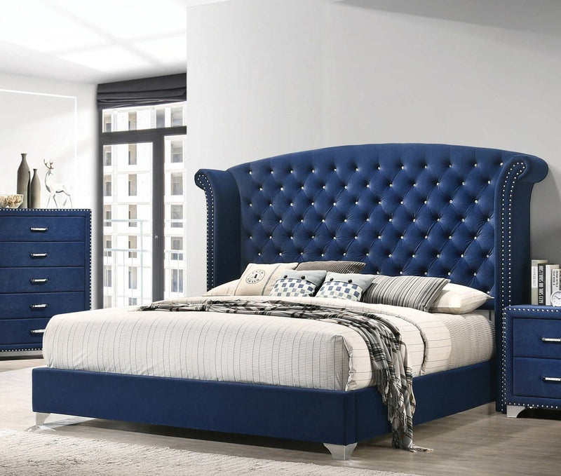 Melody Pacific Blue Queen Bed - Ornate Home