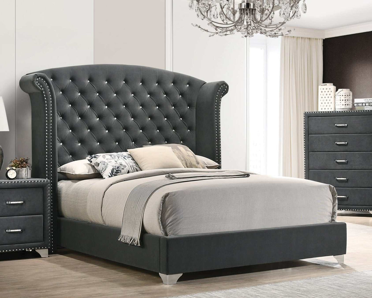 Melody Grey California King Bed - Ornate Home