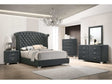 Melody Grey 5pc California King Bedroom Set - Ornate Home