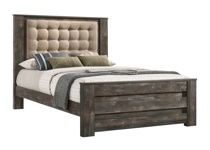 Ridgedale Latte & Weathered Dark Brown 5pc Queen Bedroom Set - Ornate Home