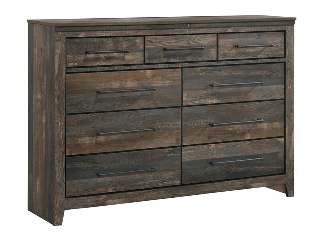 Ridgedale Weathered Dark Brown Dresser - Ornate Home