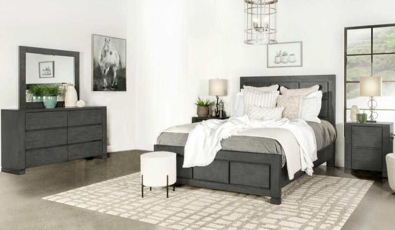 Lorenzo Dark Grey Queen Bedroom Set - Ornate Home