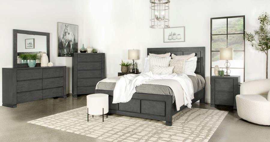 Lorenzo Dark Grey Queen Bedroom Set - Ornate Home