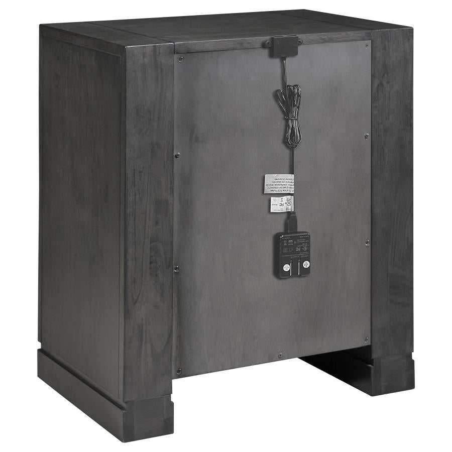 Lorenzo Dark Grey Nightstand - Ornate Home