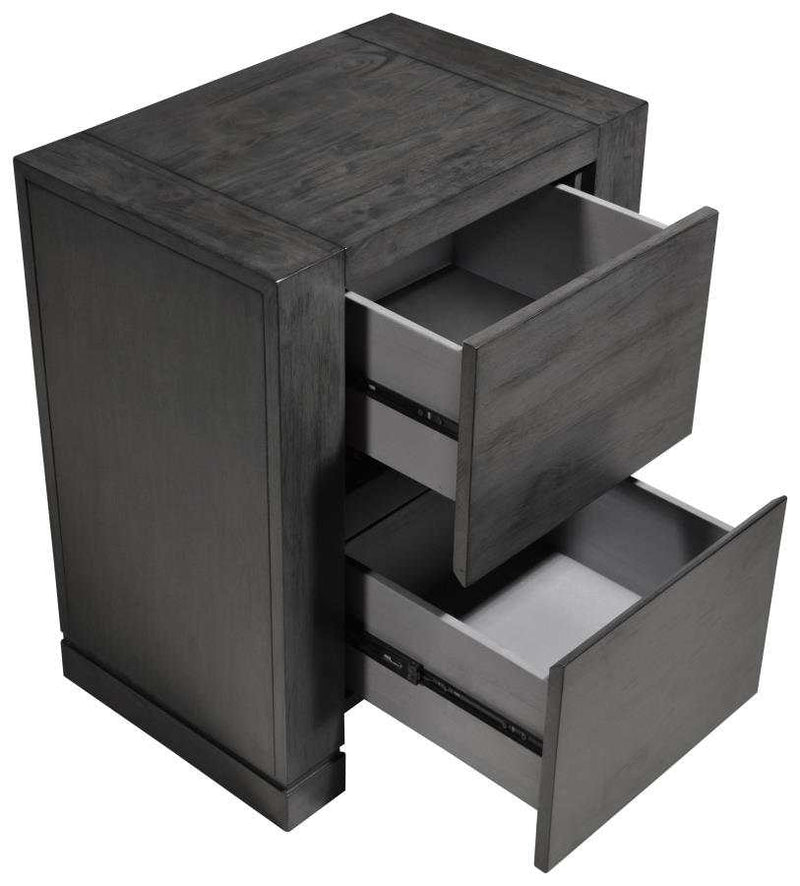 Lorenzo Dark Grey Nightstand - Ornate Home