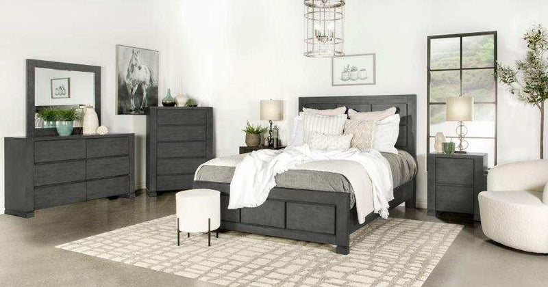 Lorenzo Dark Grey Nightstand - Ornate Home