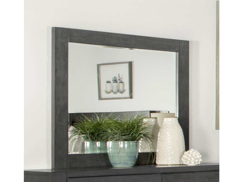Lorenzo Dark Grey Rectangular Mirror - Ornate Home