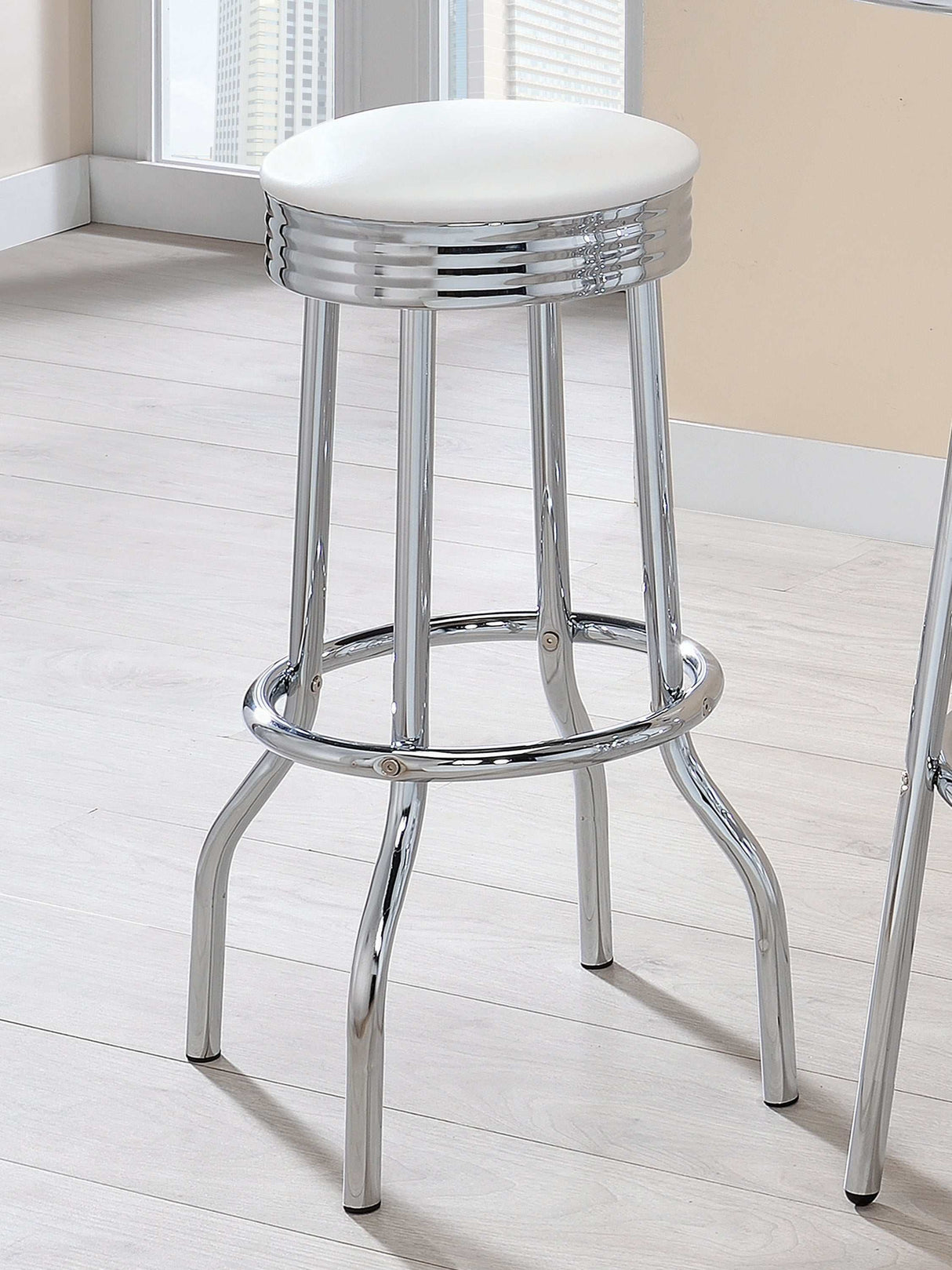 Cleveland Chrome Bar Stool (Set Of 2) - Ornate Home