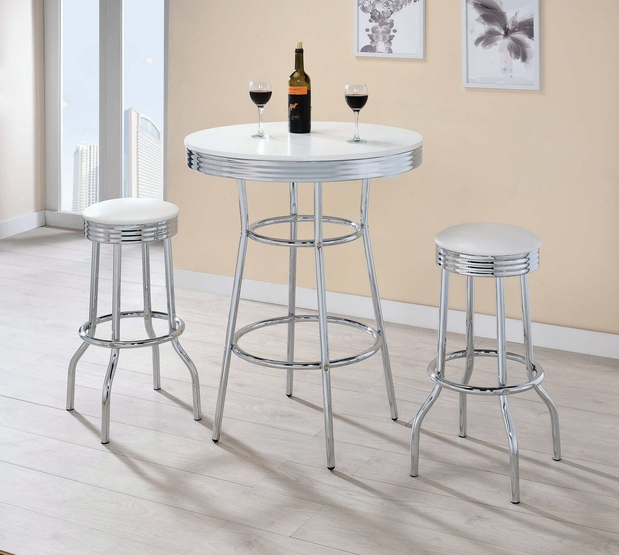 Cleveland Chrome Bar Stool (Set Of 2) - Ornate Home