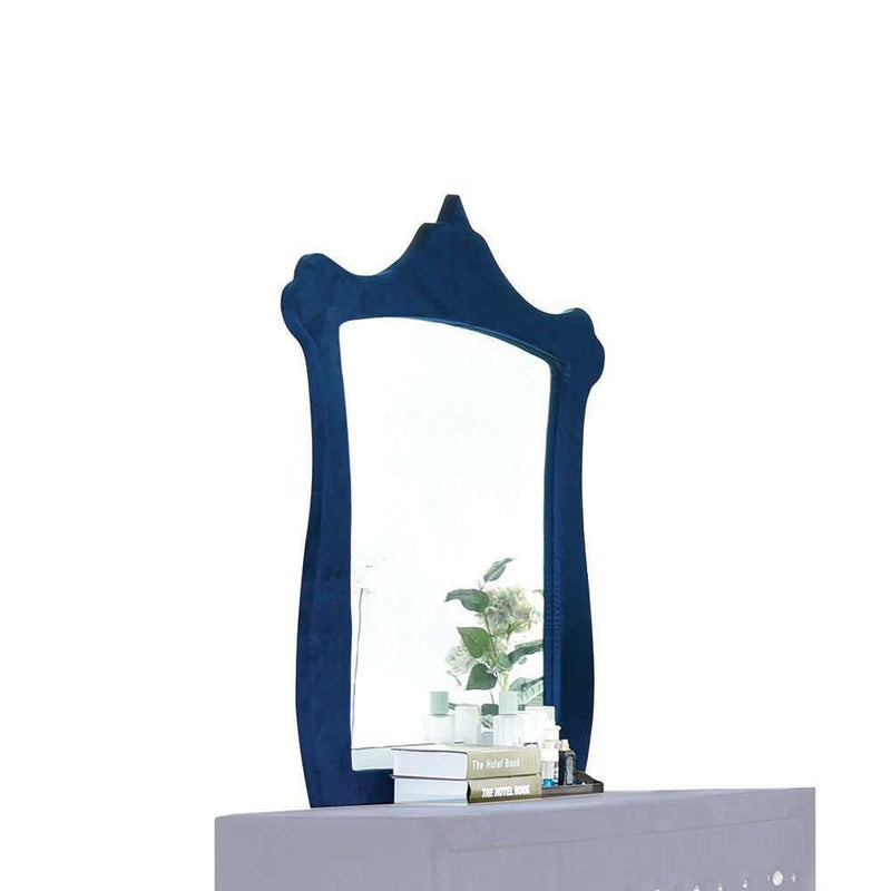 Dante Blue Velvet Mirror - Ornate Home