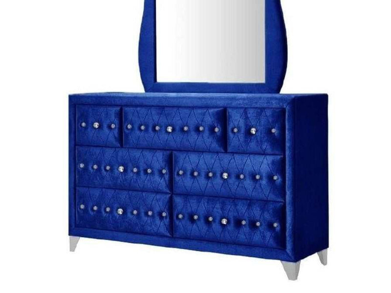 Dante Blue Velvet Dresser - Ornate Home