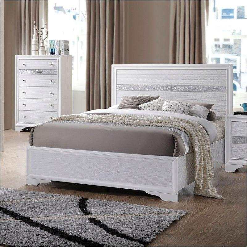 Naima White Full Panel Bed - Ornate Home