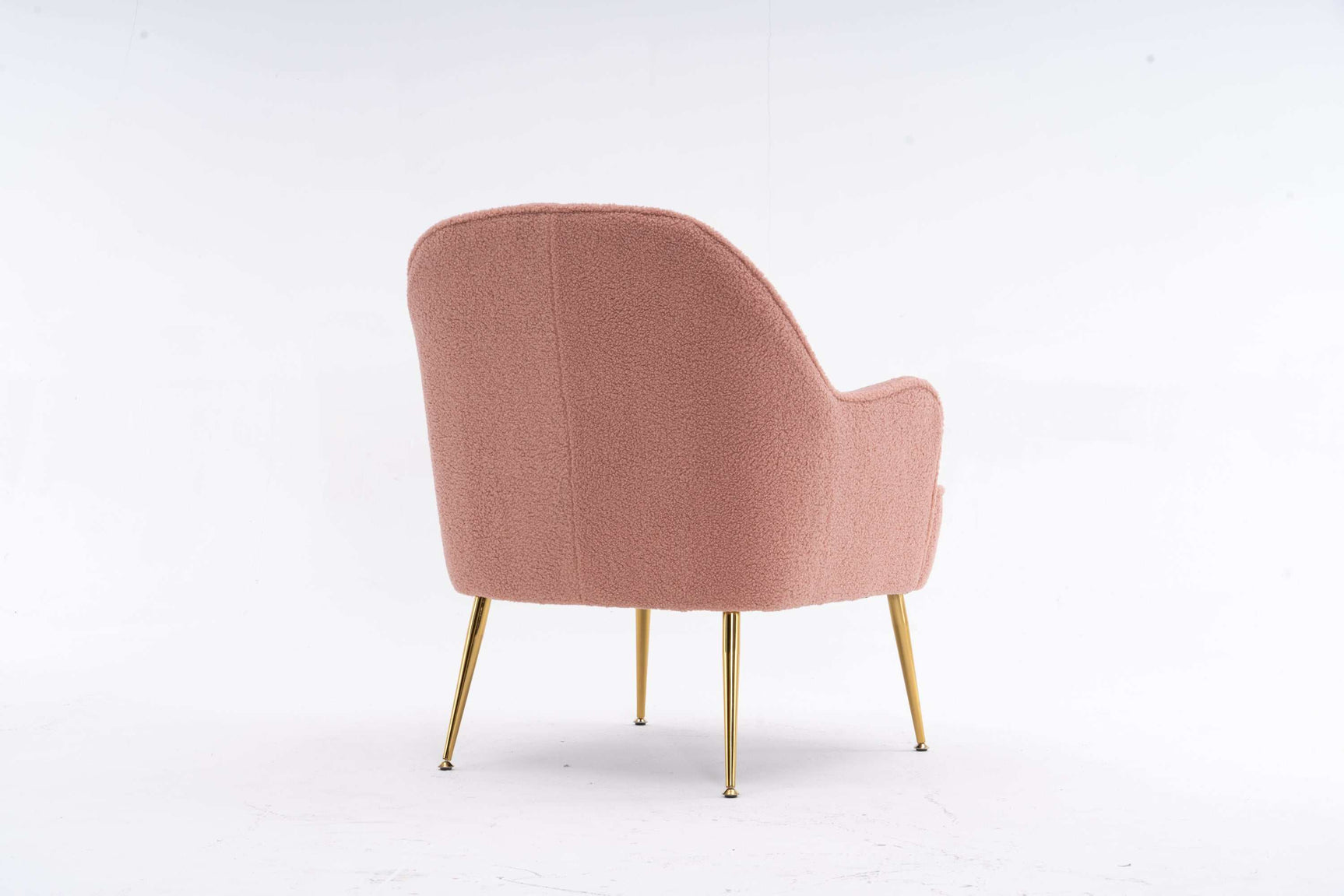 Volta Soft Pink Teddy Accent Chair - Ornate Home
