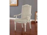 Arcadia Antique White & Ivory Arm Chair (Set of 2) - Ornate Home