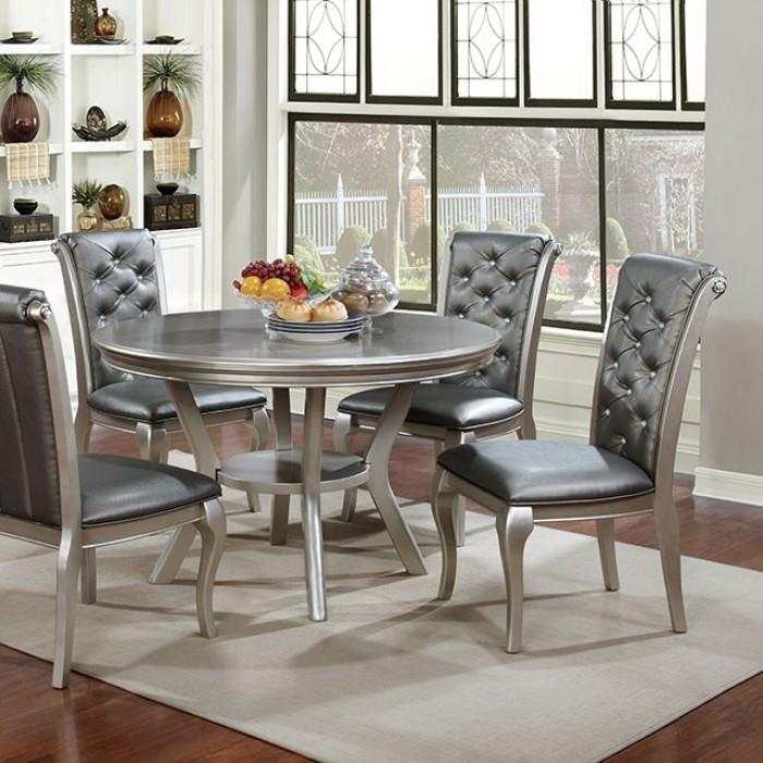 Amina Champagne Dining Room Set / 5pc - Ornate Home