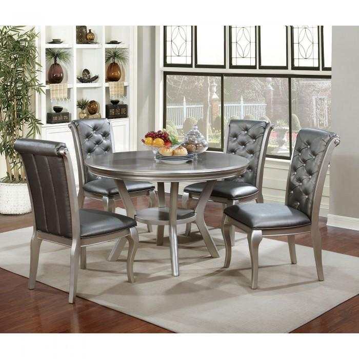 Amina - Champagne - Round Dining Table - Ornate Home