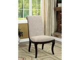 Ornette Espresso & Beige Side Chair (Set of 2) - Ornate Home