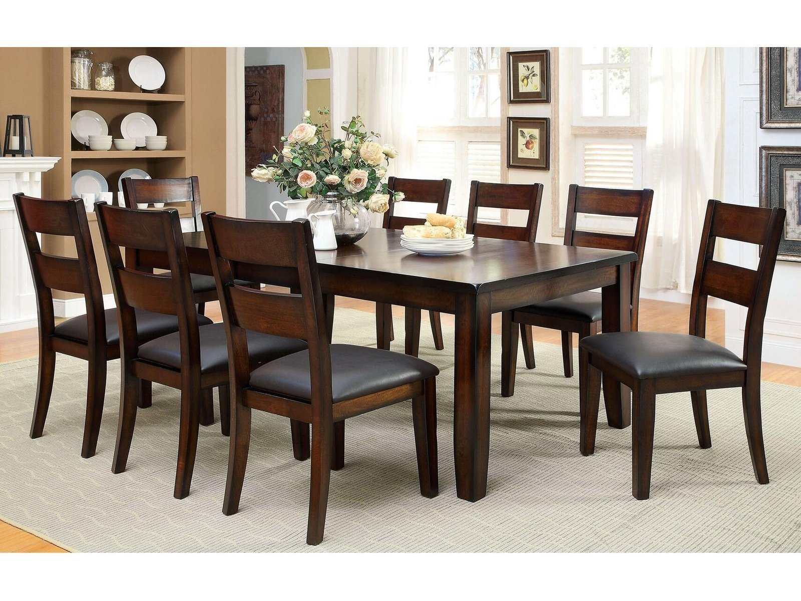 Dickinson Dark Cherry 9pc Dining Room Set