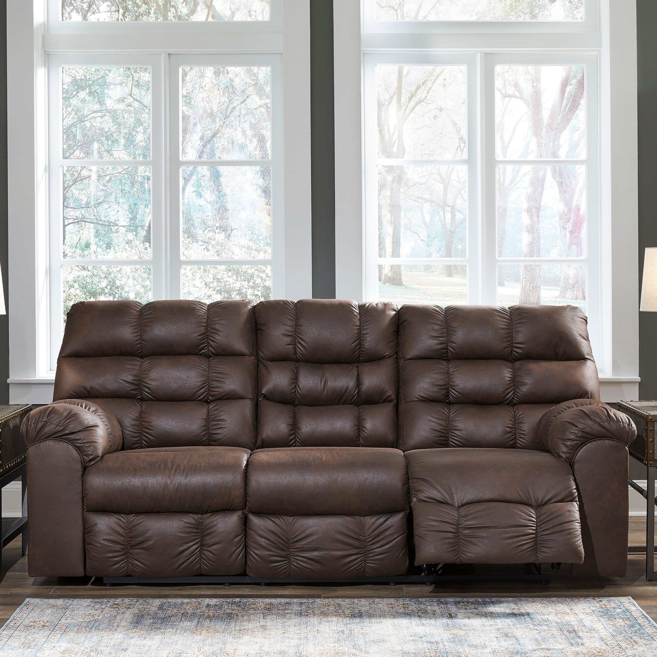 Derwin Nut Manual Reclining Sofa - Ornate Home