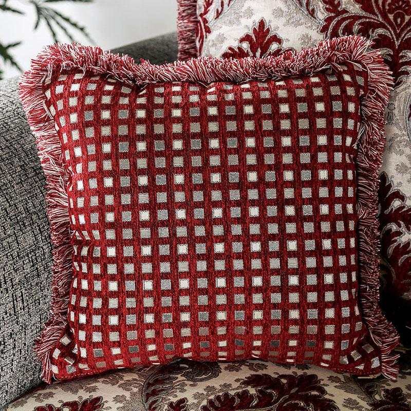 Whitland Light Gray & Red Sofa - Ornate Home