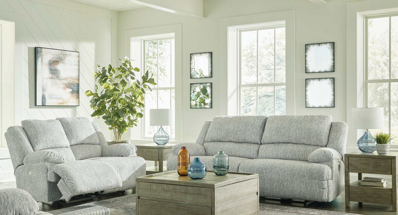 McClelland - Gray - Power Reclining Sofa & Loveseat / 2pcs Set - Ornate Home