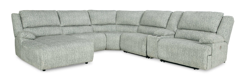 McClelland - Gray - 6pcs Power Reclining Sectional w/ LAF Chaise - Ornate Home