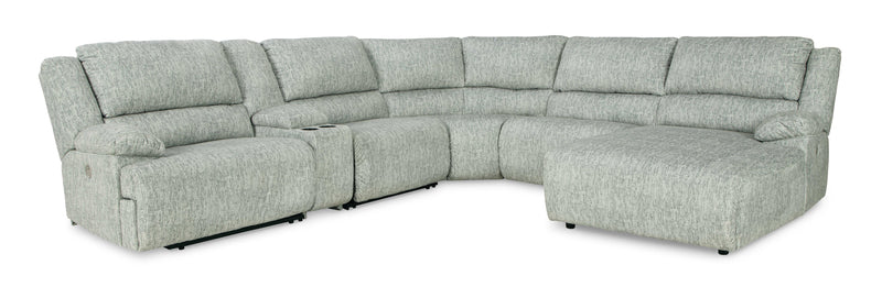 McClelland Gray 6pcs Power Reclining Sectional w/ RAF Chaise - Ornate Home